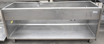 Stainless steel under counter storage unit - W 2000mm x D 670mm x H 880mm