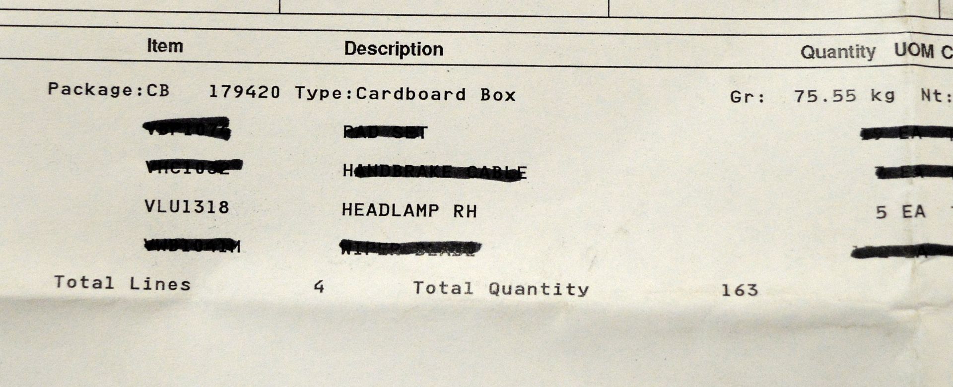 Vehicle parts - RH headlamp assemblies, rear lamps - see picture for itinerary for model n - Image 4 of 5