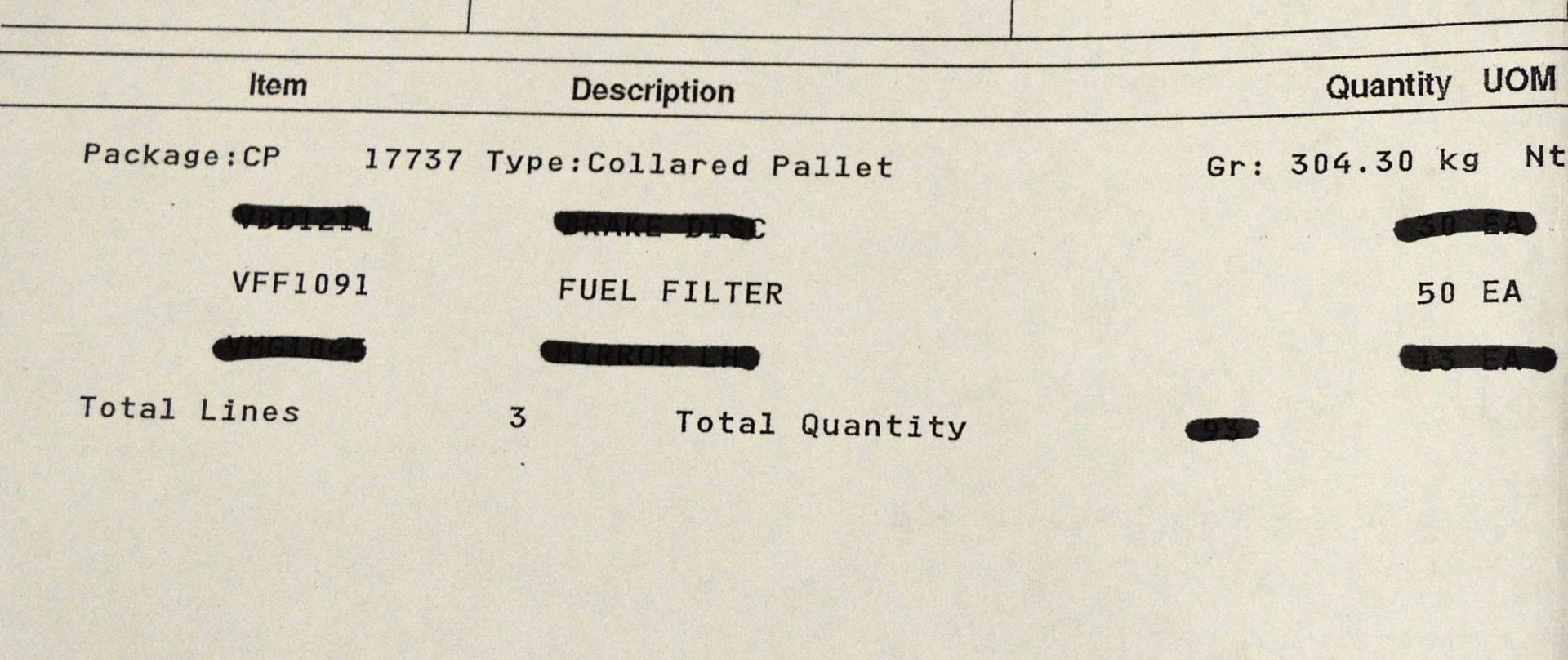 Vehicle parts - air filters, fuel filters - see picture for itinerary for model numbers an - Image 6 of 6