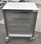 Stainless Steel Tray Trolley L 600mm x W 400mm x H 800m