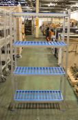 4 Tier Alloy And Plastic Static Racking L 900mm x W 420mm x H 1720mm