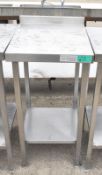 Stainless Steel Table L 450mm x W 550mm x H 900mm