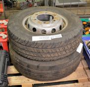 Goodyear 245/70/17.5 & Continental 225/75/16 Tyres on rims