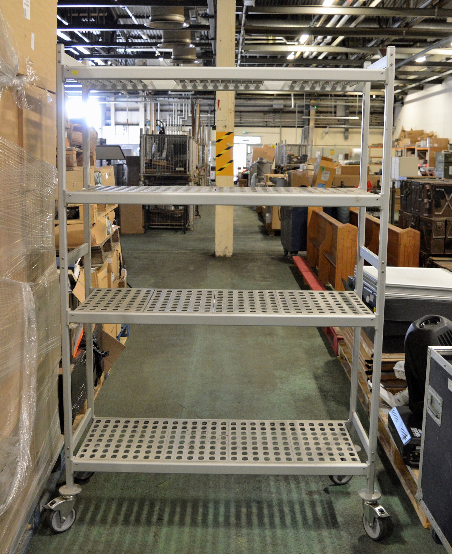 4 Tier Alloy And Plastic Mobile Racking L 1220mm x W 480mm x H 1880mm - Image 2 of 2