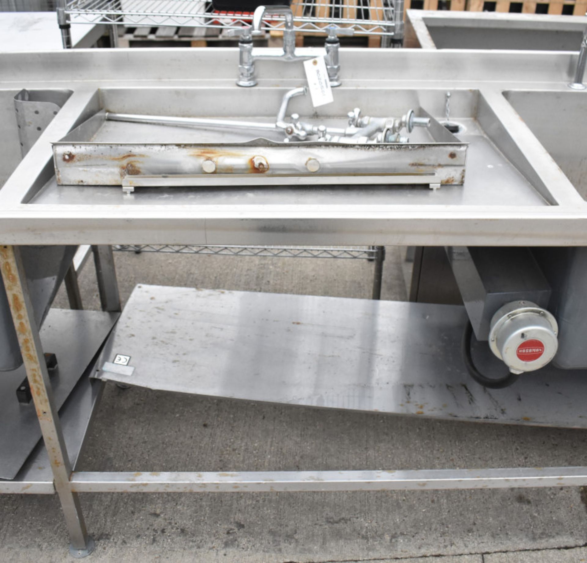 Stainless steel Double drainer Prep Sink Unit L 2700mm x D 750mm x H 950mm - Image 3 of 5
