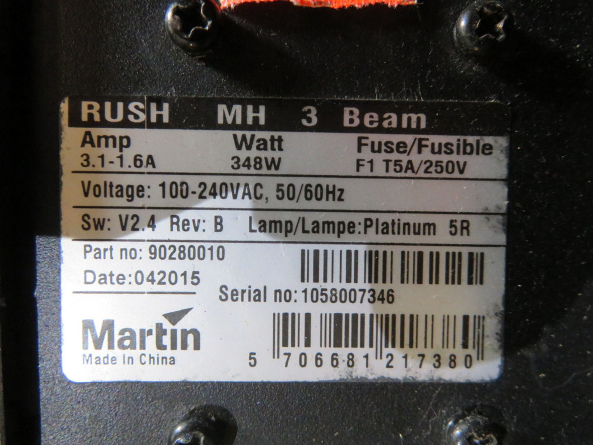 2x Martin Rush MH3 beam in twin flightcase - Image 7 of 9