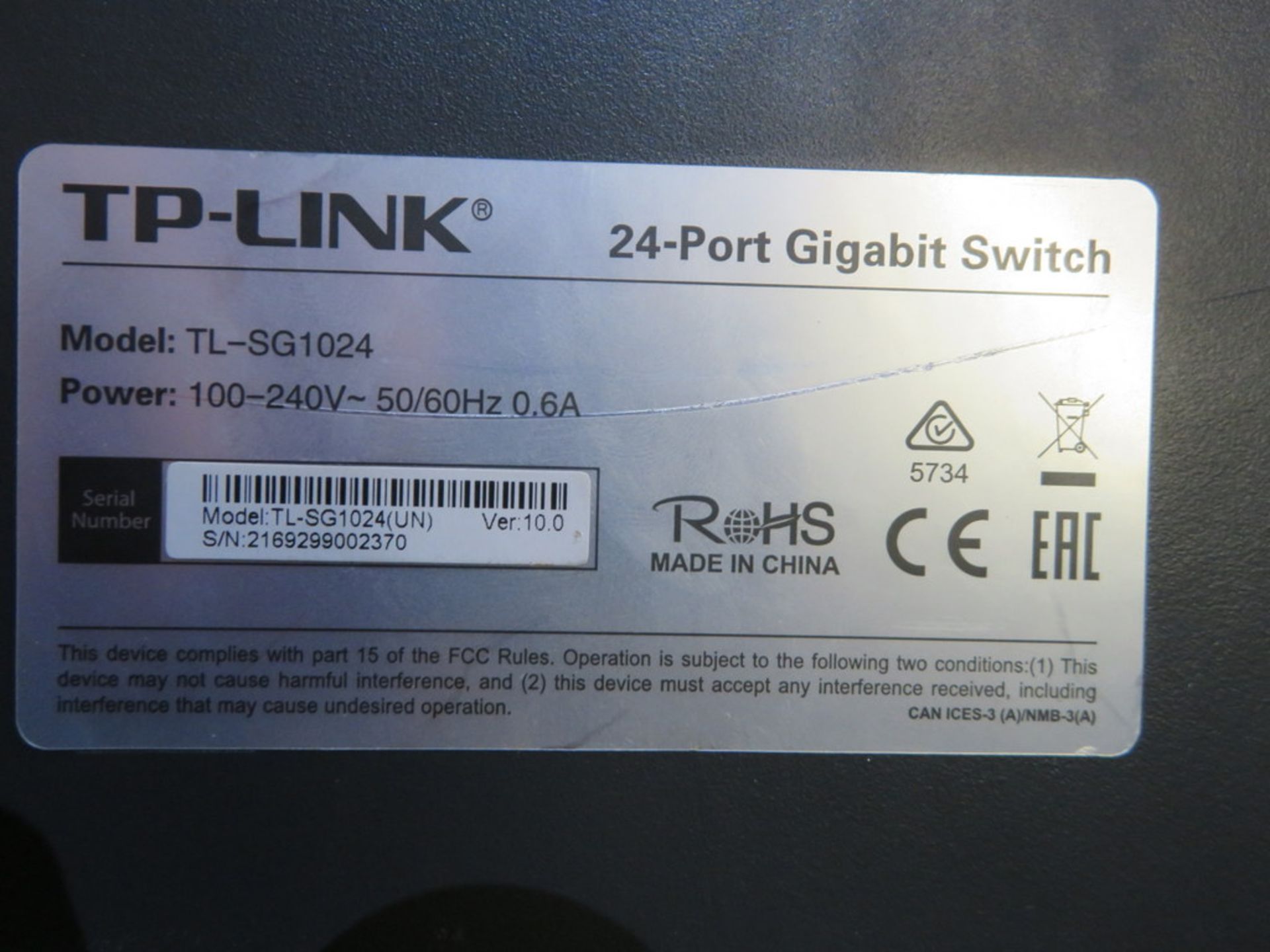 TP-Link TL-SG1024 24-port gigabit switch - Image 4 of 4