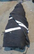 1 x Black Wool Surge with Tab Top 6.2 Width by 9m Drop poor condition