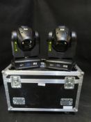 2x Martin Rush MH3 beam in twin flightcase