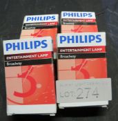 4 x Phillips MSD250 Lamps (Unknown Condition)