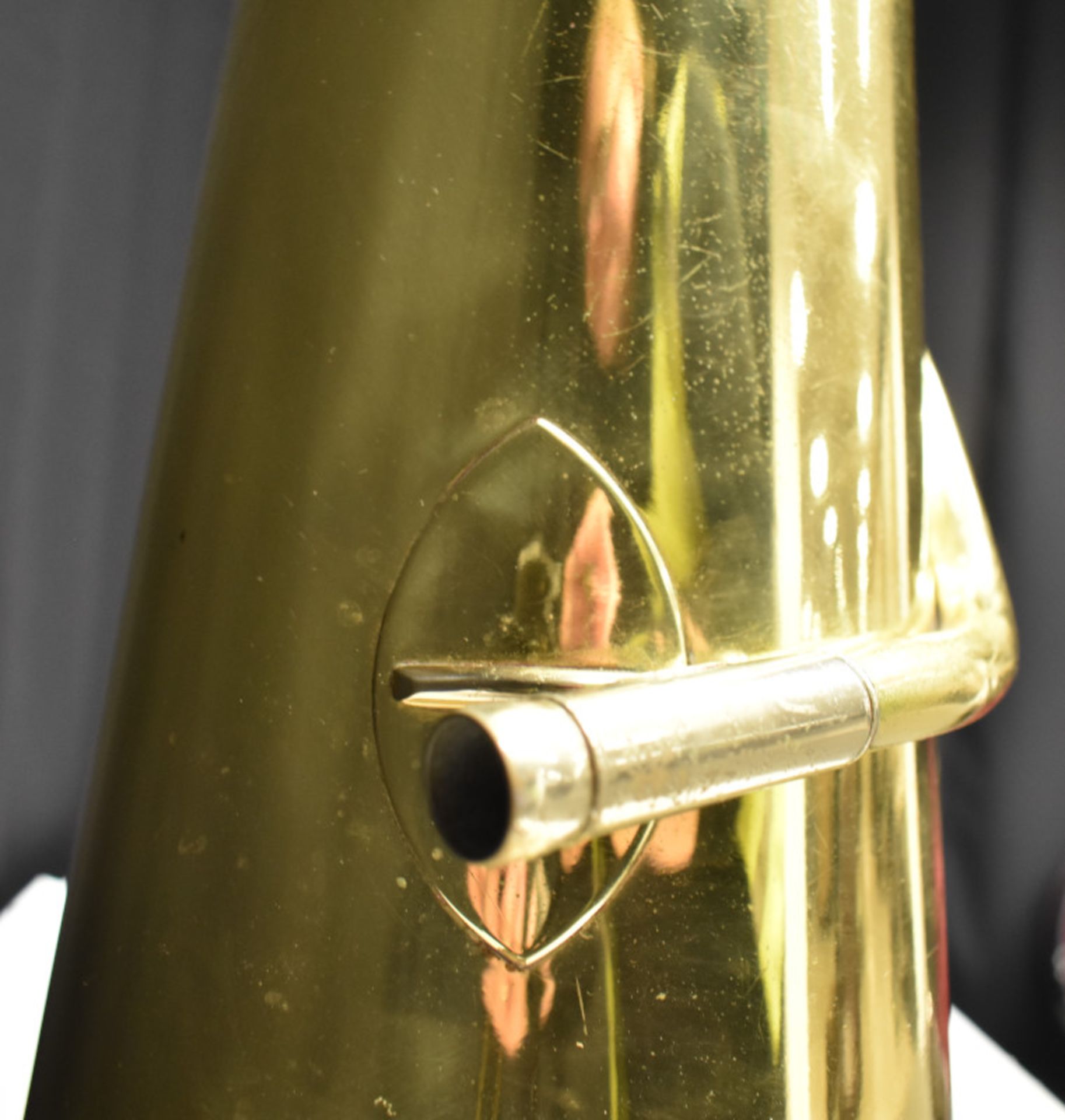 Besson Sovereign 982 Tuba (finger button stuck in place) in Besson case (missing wheel) - - Image 15 of 24