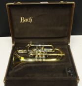 Bach Stradivarius Model 184 Cornet in case - Serial No. 551045 - (missing valve cap) Ple