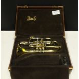 Bach Stradivarius Model 184 Cornet in case - Serial No. 708222 - Please check photos car