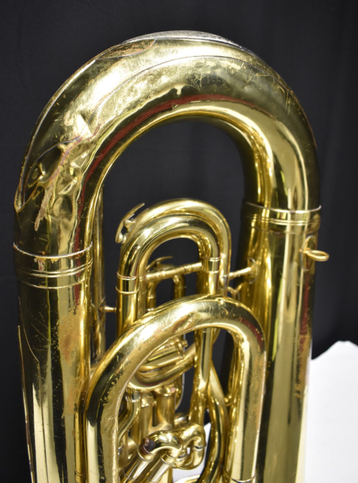 Besson Sovereign 982 Tuba (finger button stuck in place) in Besson case (missing wheel) - - Image 18 of 24
