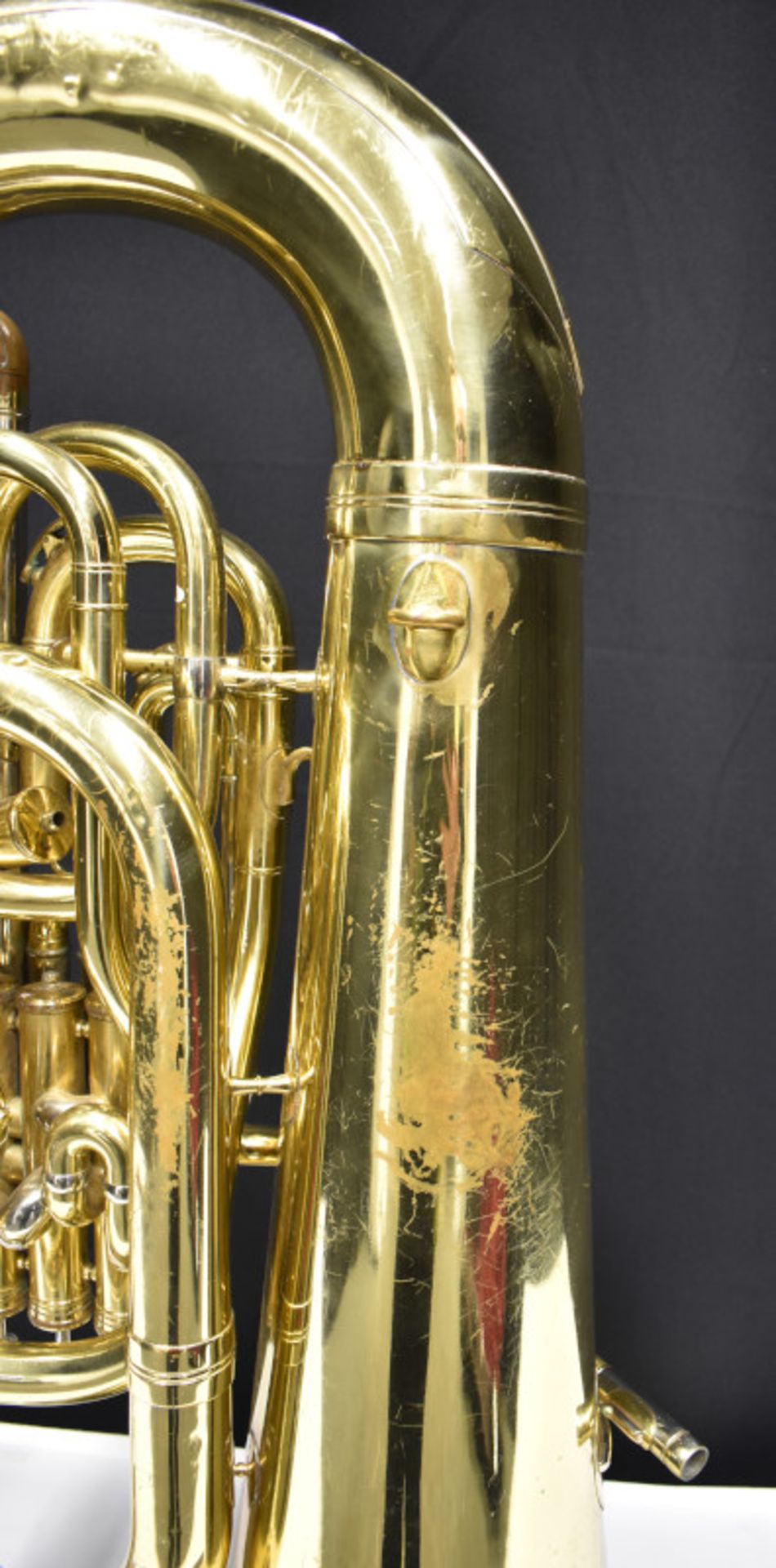 Besson Sovereign 982 Tuba (finger button stuck in place) in Besson case (missing wheel) - - Image 22 of 24
