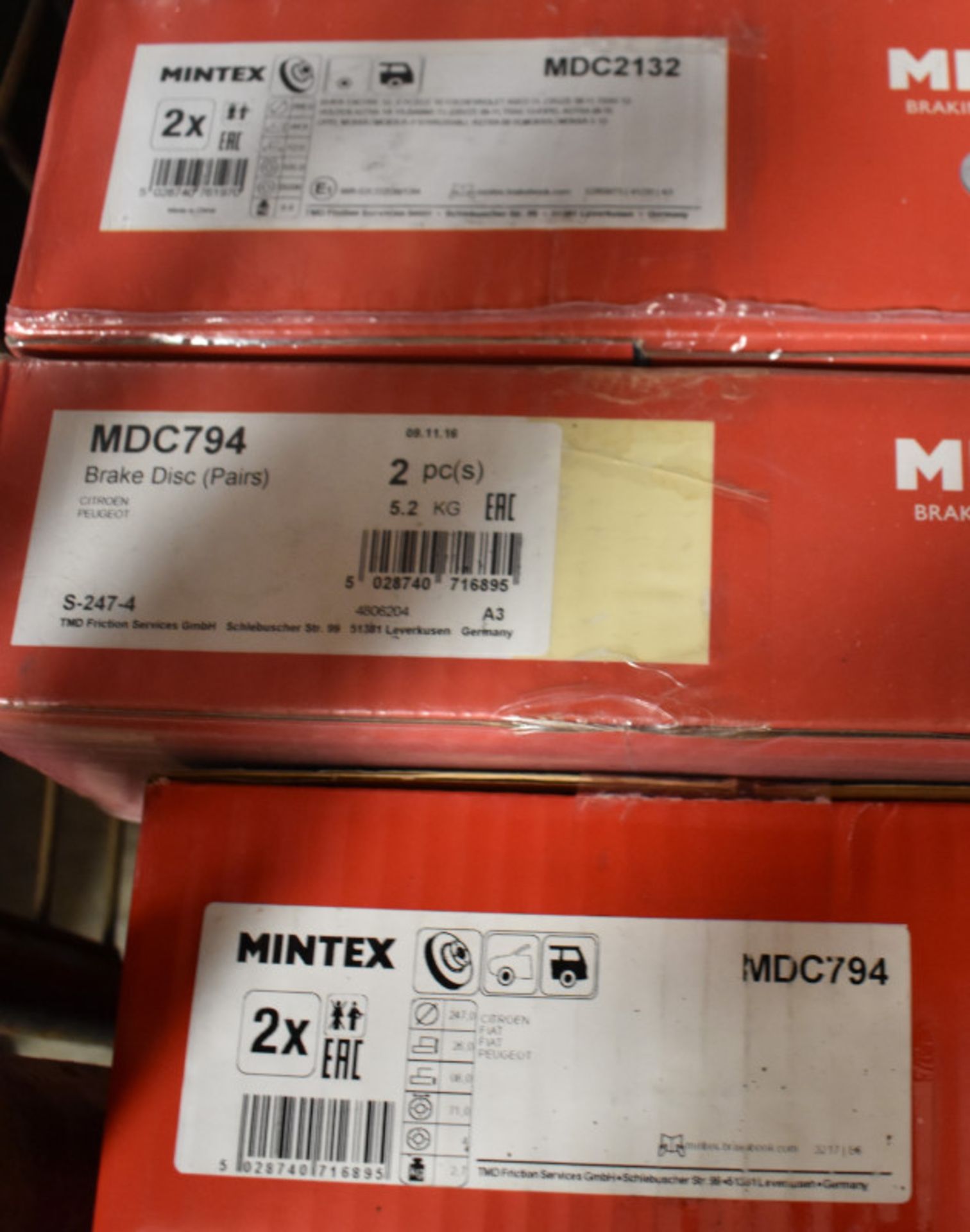 Various Mintex Brake Disc Sets - Please see pictures for examples of model numbers - Image 4 of 9