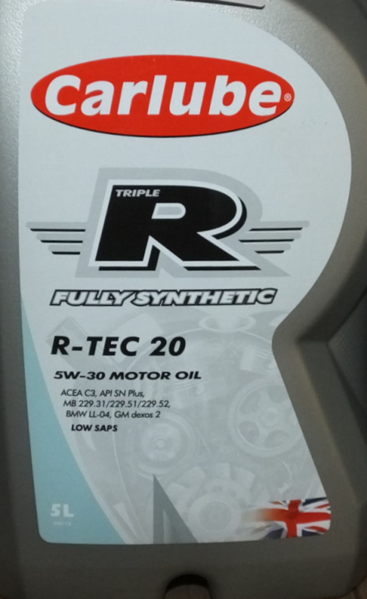 4x Carlube Triple R Fully Synthetic R-TEC 20 5W-30 Motor Oil - 5L - Image 2 of 2