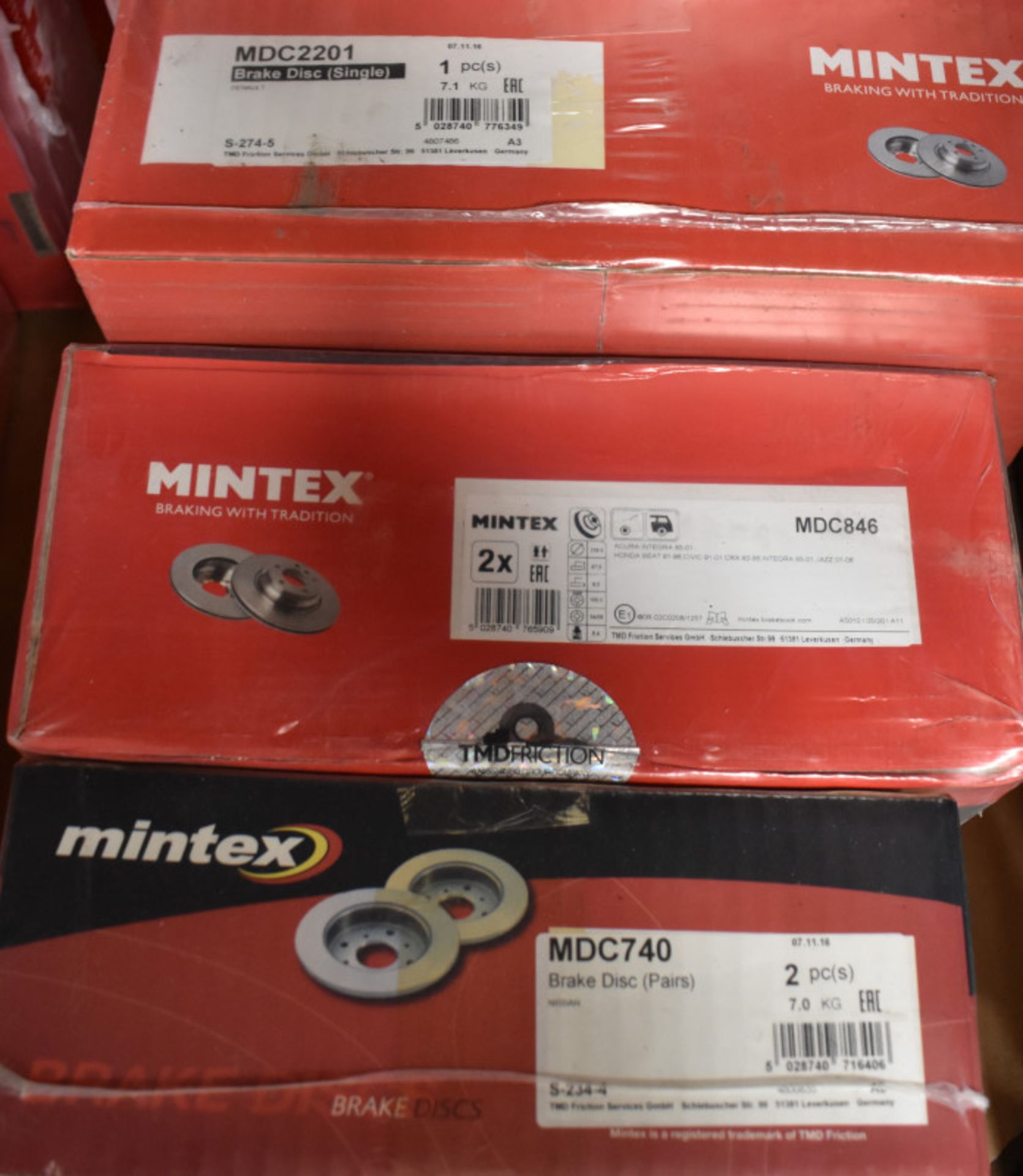 Various Mintex Brake Disc Sets - Please see pictures for examples of model numbers - Image 7 of 9