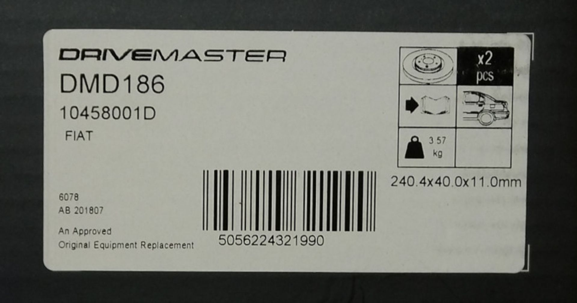 3x Drivemaster Brake Discs - Models - DMD186, DMD205, DMD225 - Image 2 of 4