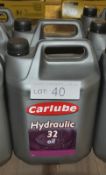 2x Carlube Hydraulic 32 Oil - 4.55L