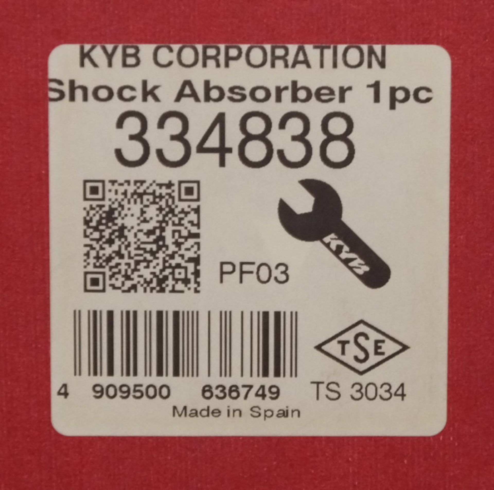 2x KYB 334838 Gas Shock Absorbers - Image 2 of 2