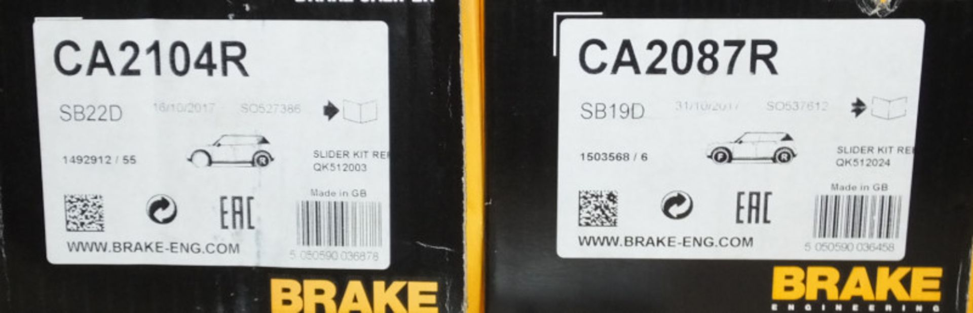 4x Brake Engineering Brake Calipers - Please check pictures for model numbers - Image 3 of 3