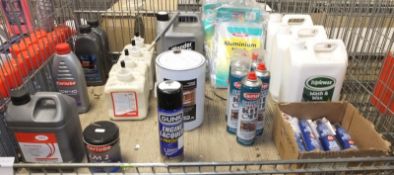 Various Fluids, Cleaners, Sprays and Oils - Please see pictures for examples of makes and