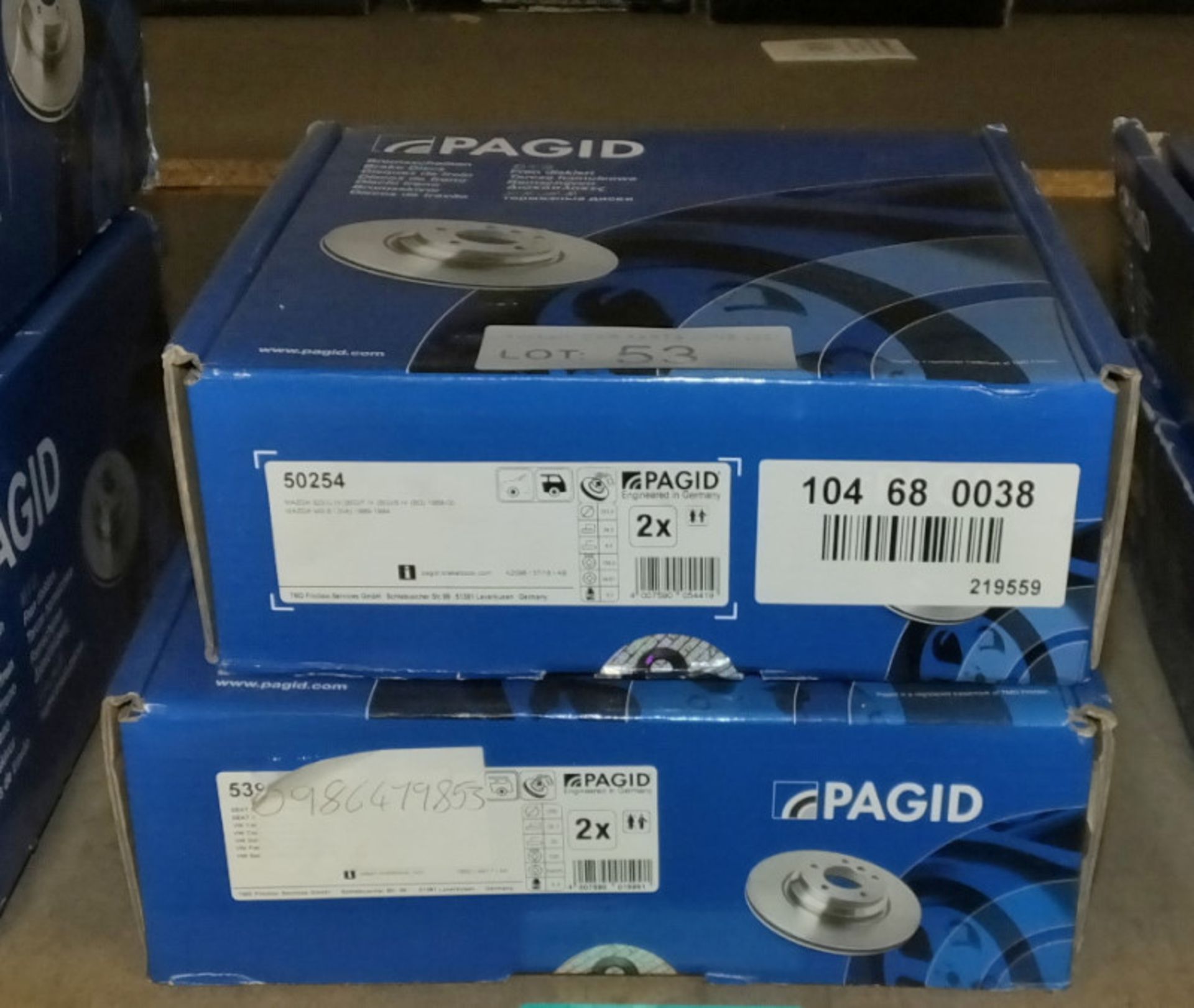 2x Pagid Brake Disc Sets - Models - 50254 & 0986479853