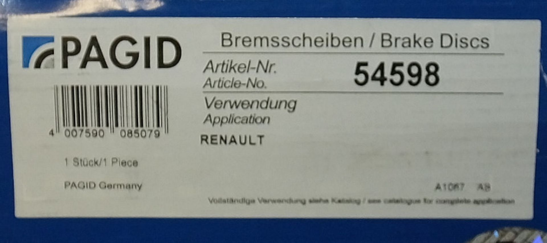 2x Pagid Brake Disc Sets - Models - 54370 & 54598 - Image 3 of 3