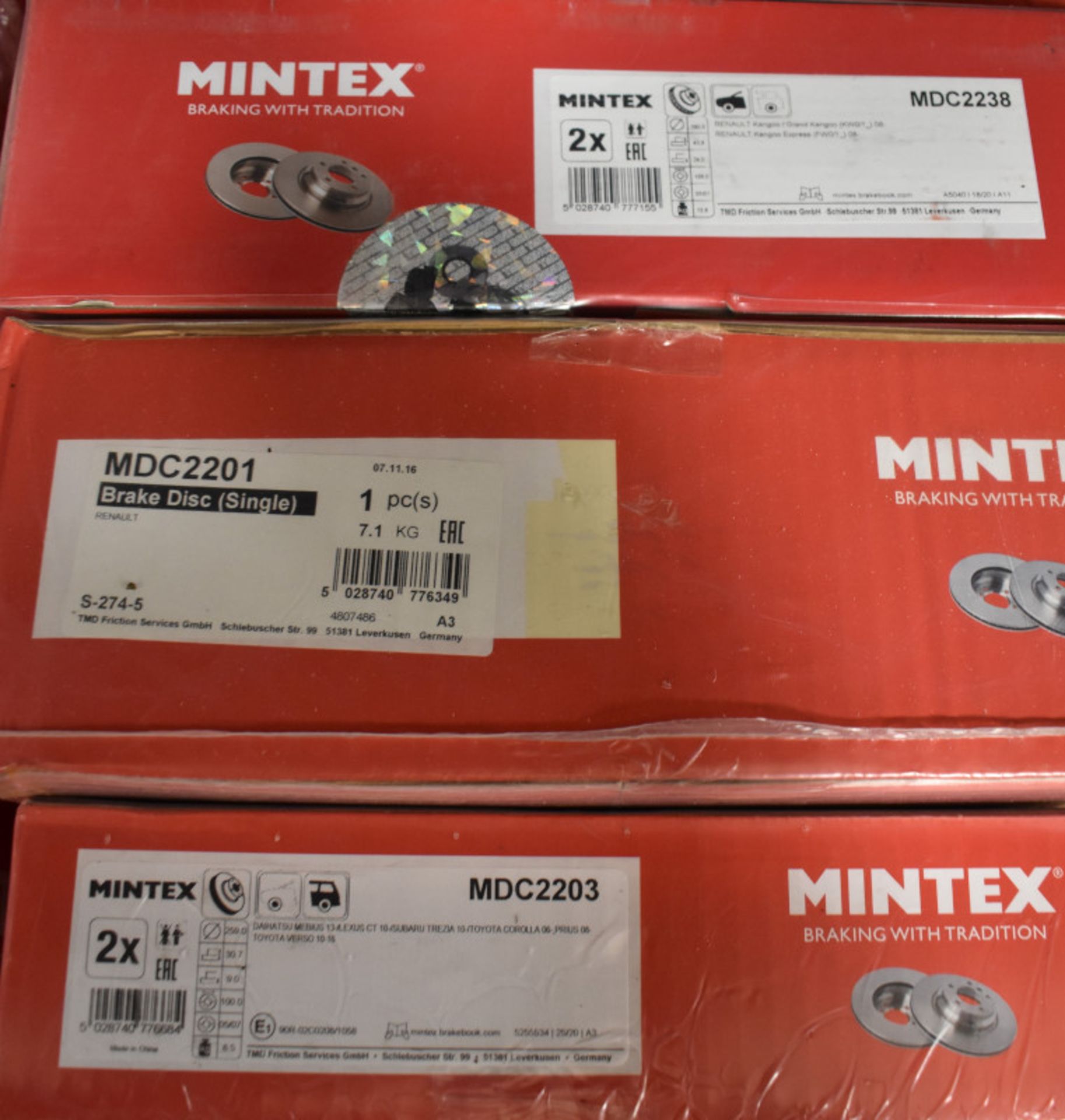 Various Mintex Brake Disc Sets - Please see pictures for examples of model numbers - Image 6 of 9