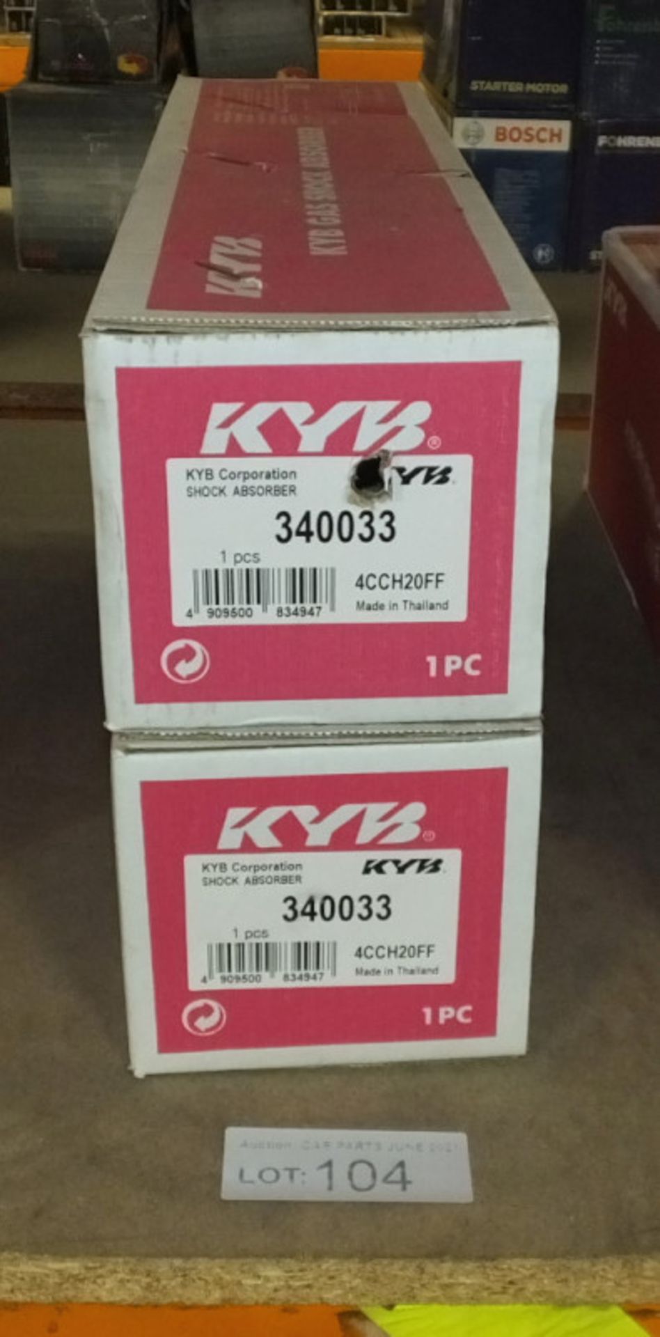 2x KYB 340033 Gas Shock Absorbers