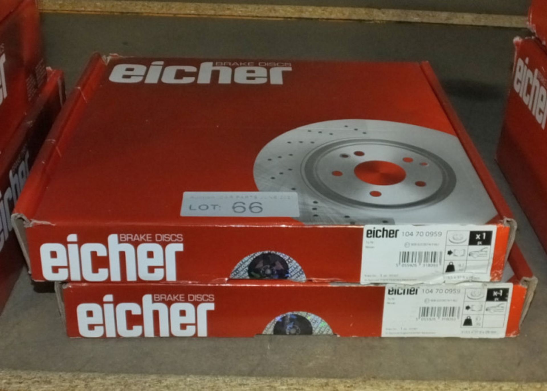 2x Eicher 104 70 0959 Brake Discs