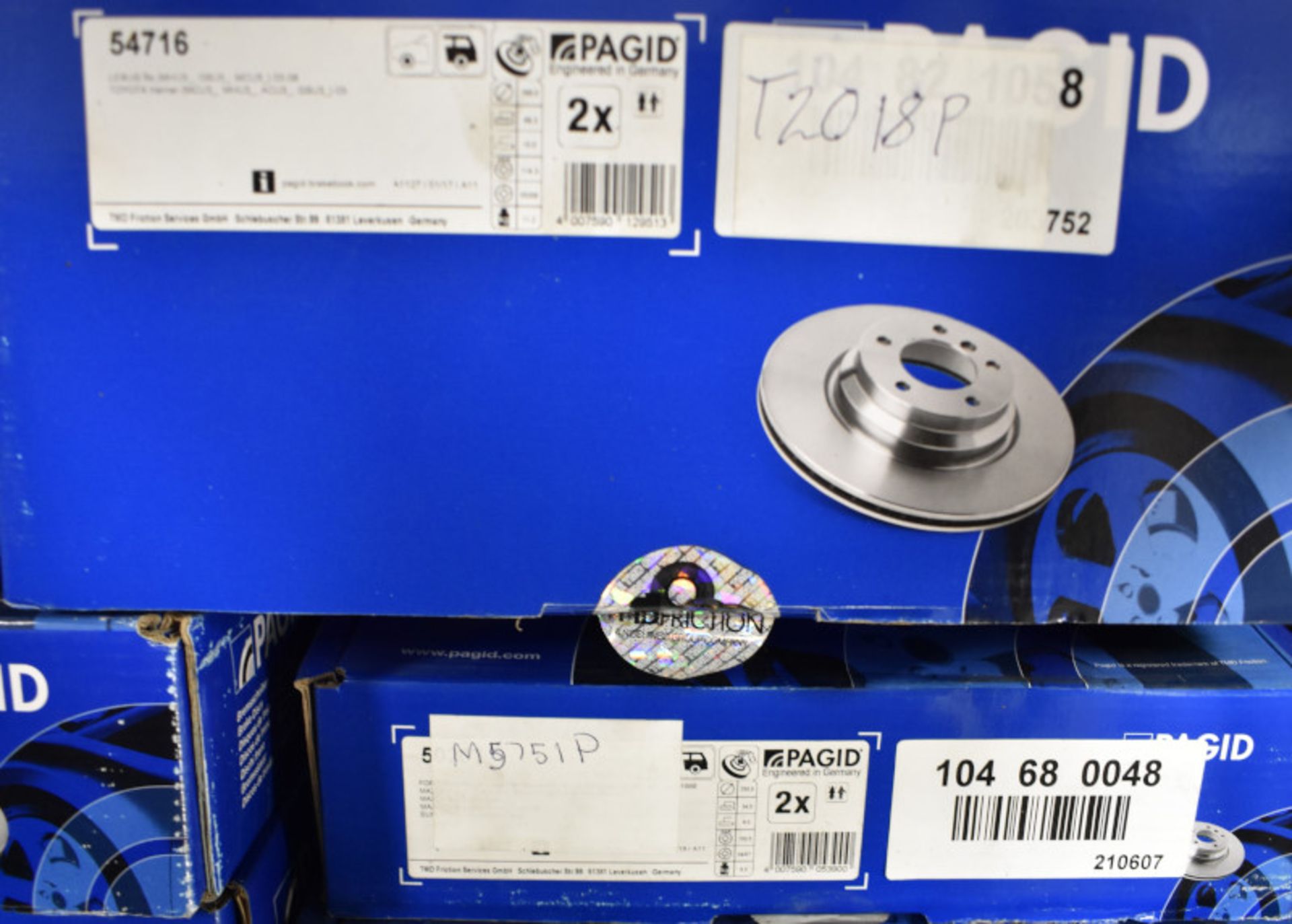 Pagid Brake Disc Sets - Please see pictures for examples of model numbers - Image 5 of 13