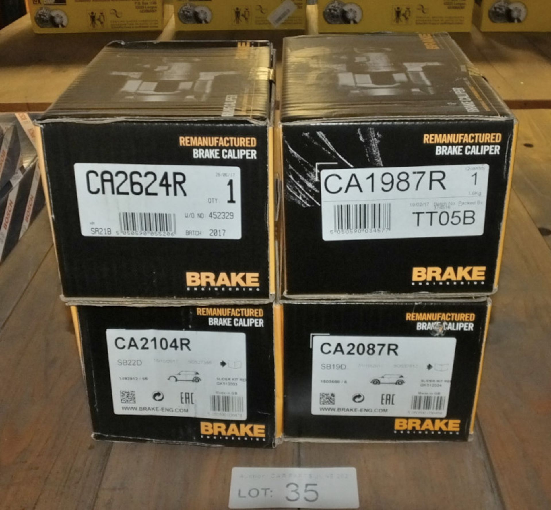 4x Brake Engineering Brake Calipers - Please check pictures for model numbers