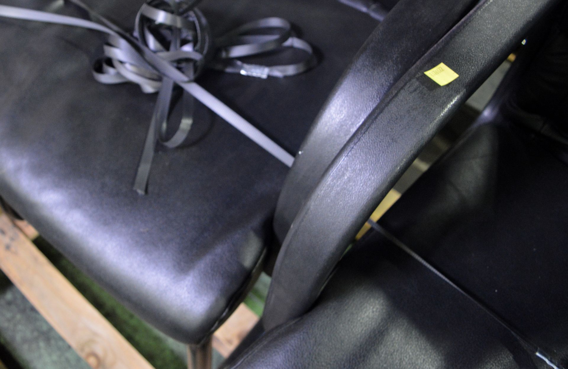 2x Office Chairs - Black Fabric Seat - Image 3 of 3