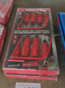2x Dekton 9 piece Soft Grip Screwdriver Sets