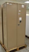 Metal Combination Lock Double Door Cabinet - W 900mm x D 480mm x H 1830mm (unknown combination)