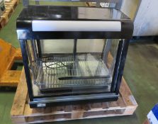 Heated display glass fronted counter