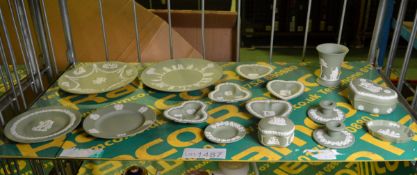 Wedgwood Ceramic Set in Green - Dishes, Plates, Pot, Candle Stick Holders