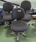 3x Black Office Swivel Chairs