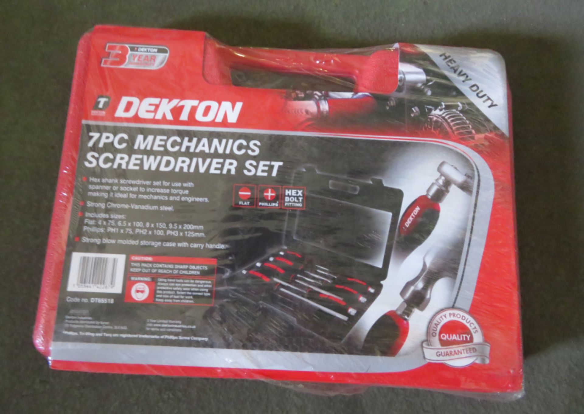 Dekton 7pc Mechanics Screwdriver Set - Image 3 of 3