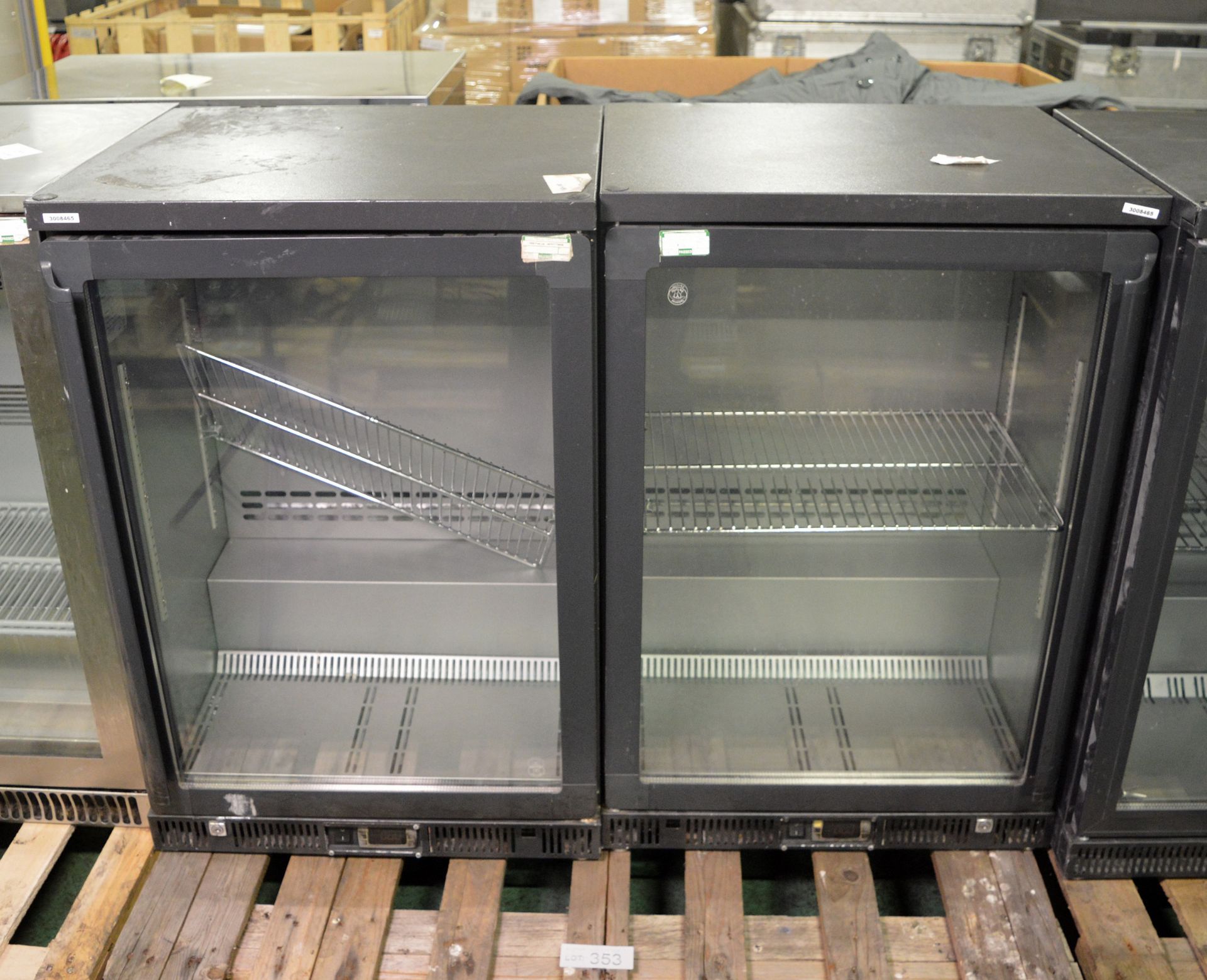 2x Gamko Fridge Single Door Drink Chillers - L 600mm x W 540mm x H 890mm