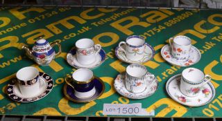 Coffee Can, Saucer & Pot Assortment - Tuscan China, Trapnell, Grafton & Sons, Royal Albert