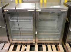 2x Weald Fridge Single Door Drink Chiller Units - L 600mm x W 500mm x H 900mm