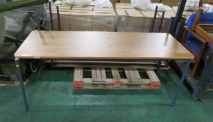 3x Metal Frame Tables - L1850mm x W690 x H730mm