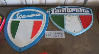 Lambretta & Vespa Cast Signs