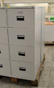 Metal 4-Drawer Filing Cabinet - W 470mm x D 620mm x H 1320mm