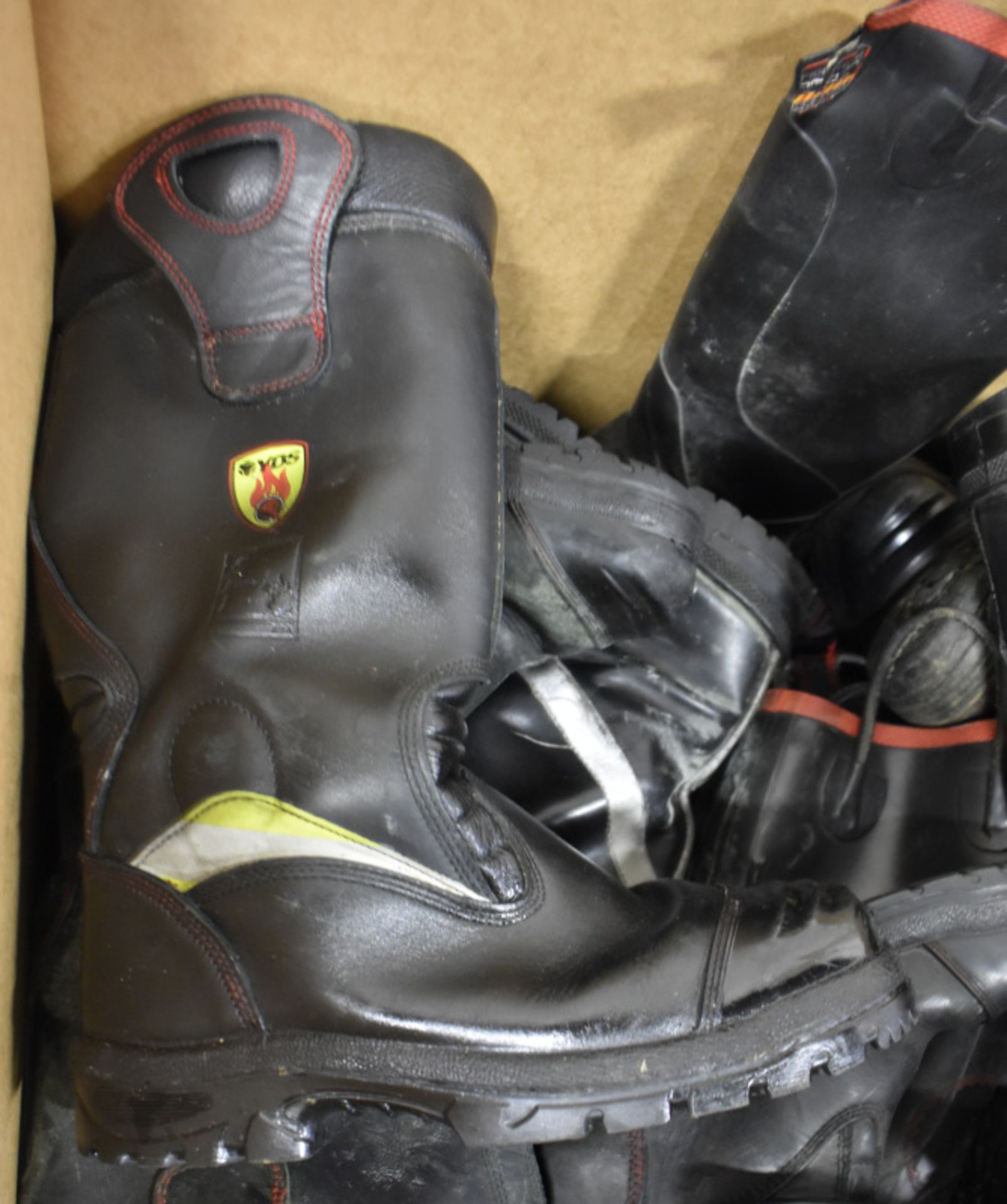 50 pairs of Various Size & Makes Fire Service Safety Boots - Image 3 of 5