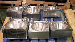 6x Mechline Handwash Basins - 305mm x 250mm x 135mm