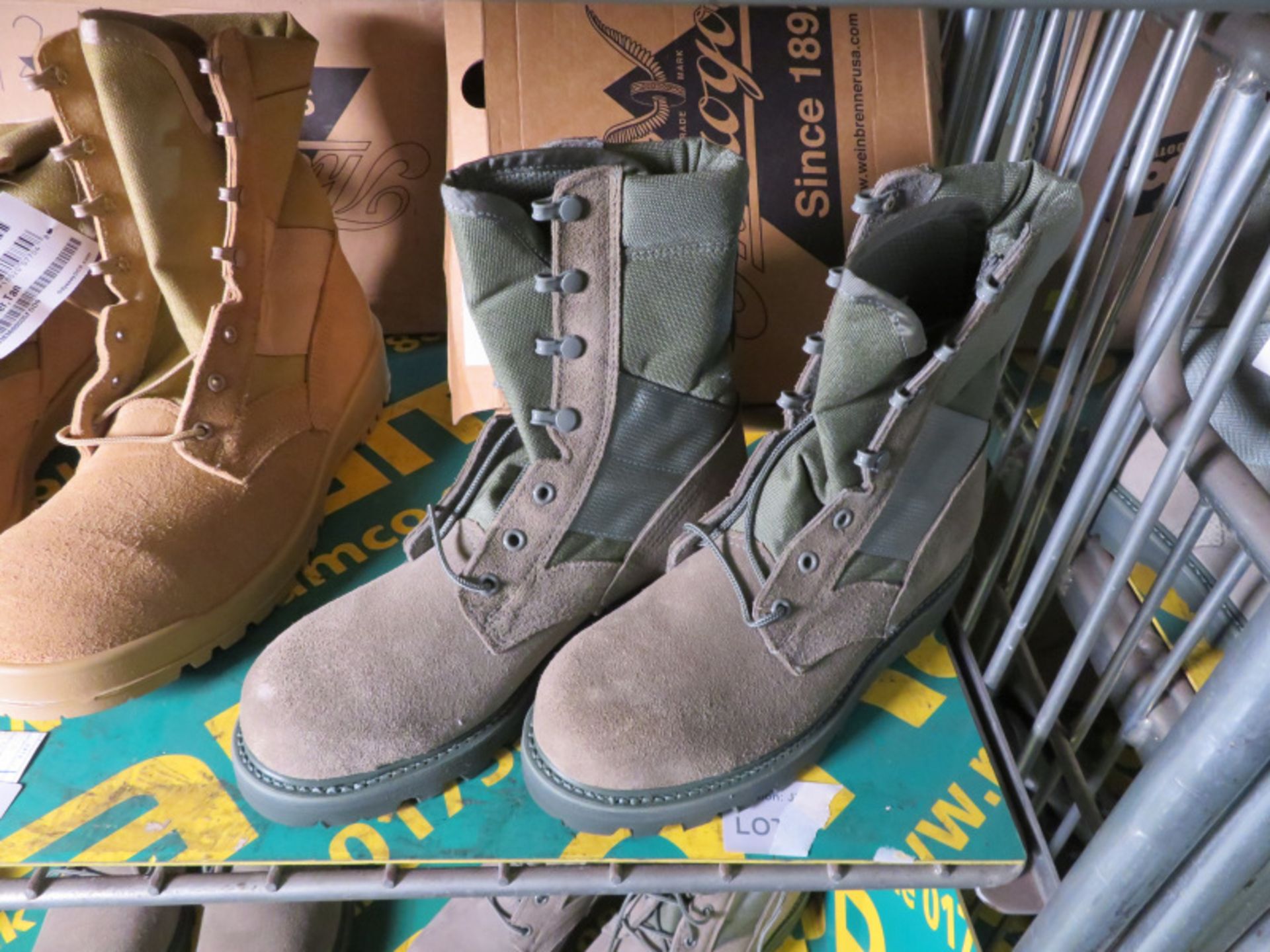 3x Pairs Hot Weather Boots (6 R - Sage, 12.5 R - Desert Tan, 7 R - Sage) - Image 6 of 7